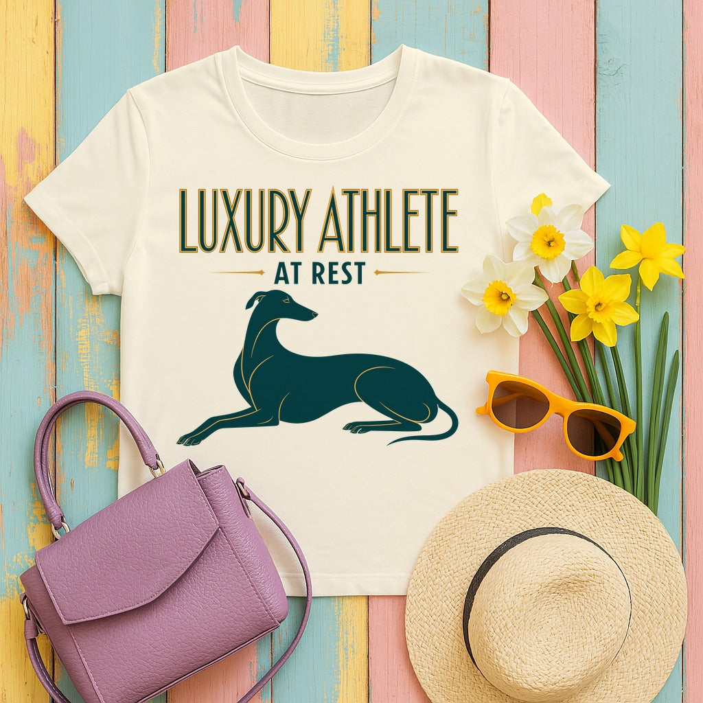 Luxury Athlete At Rest Greyhound T-Shirt in Natural