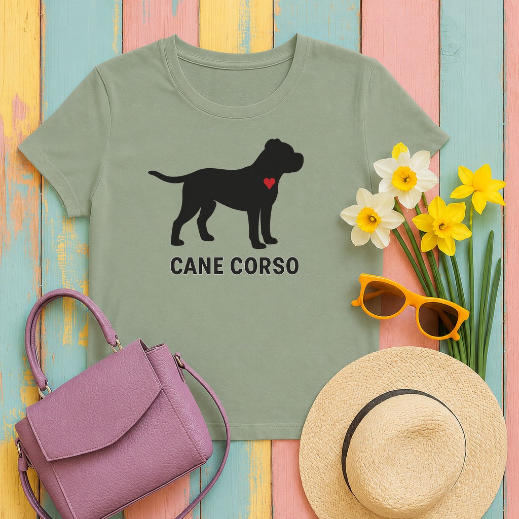 Cane Corso Silhouette Tee in Sage