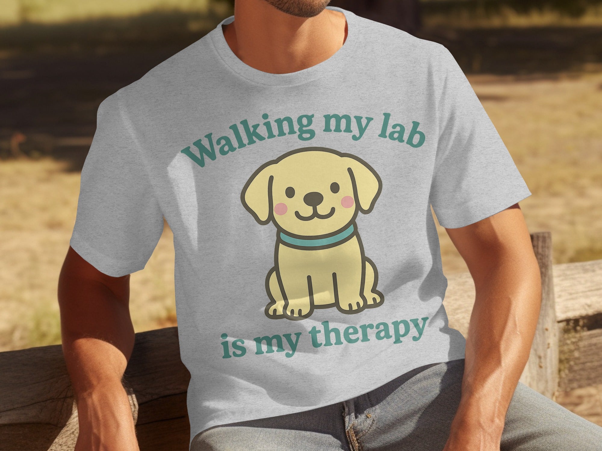 Walking My Lab Is My Therapy Graphic T-shirt