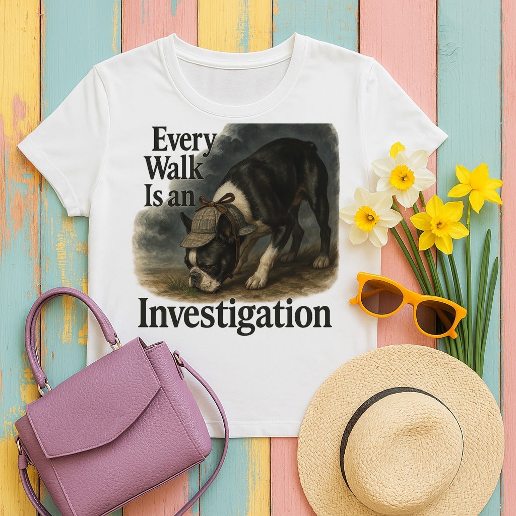 Every Walk Boston Terrier t-shirt