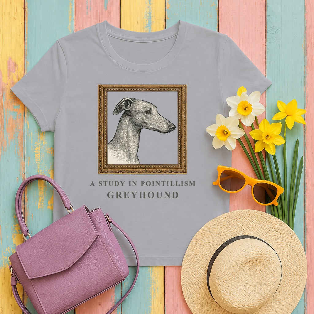 Greyhound A Study in Pointillism Tee in Athletic Heather