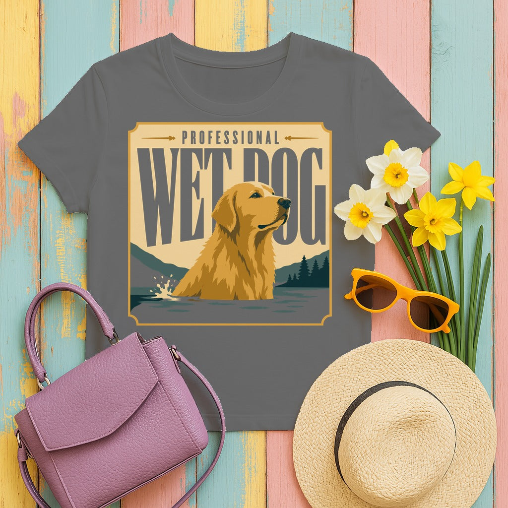 Professional Golden Retriever T-Shirt in Tweed