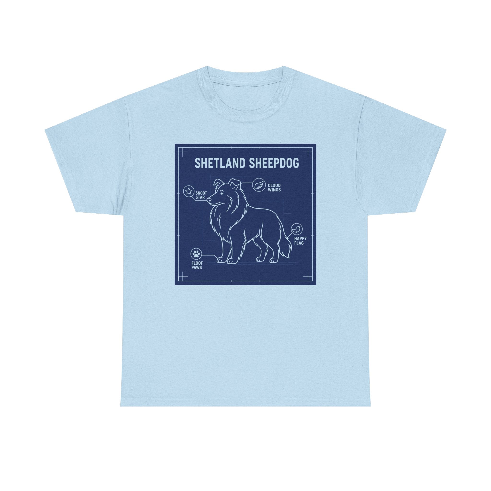 Shetland Sheepdog Blueprint T-Shirt