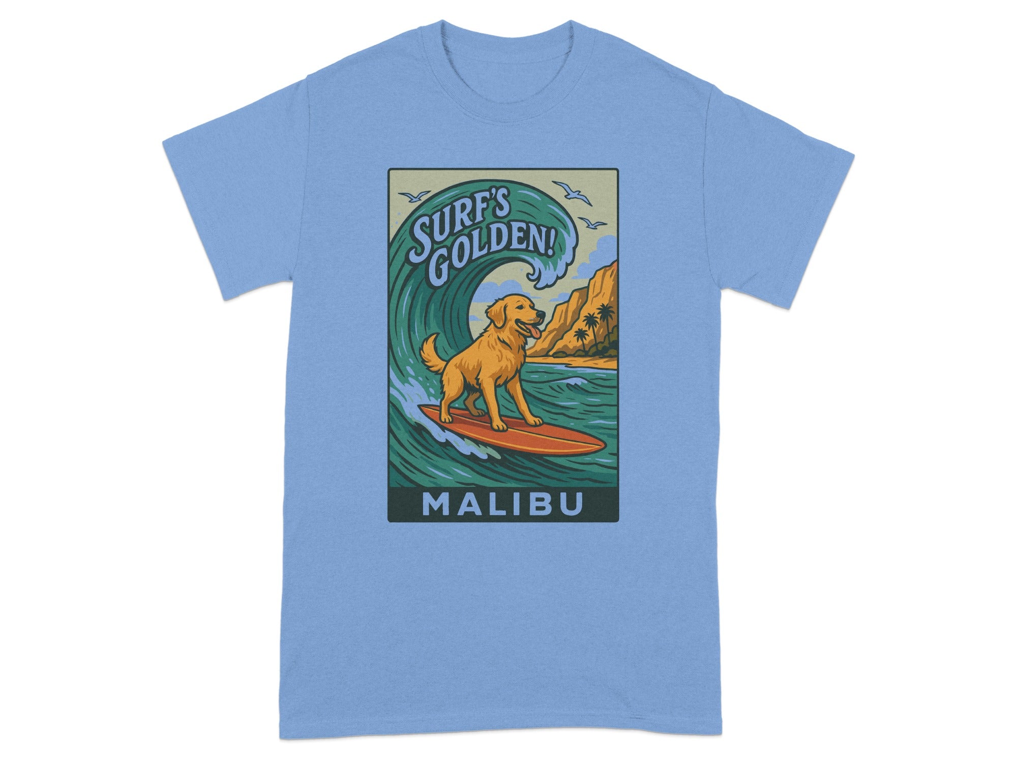 Surf's Golden Malibu Graphic Print T-Shirt
