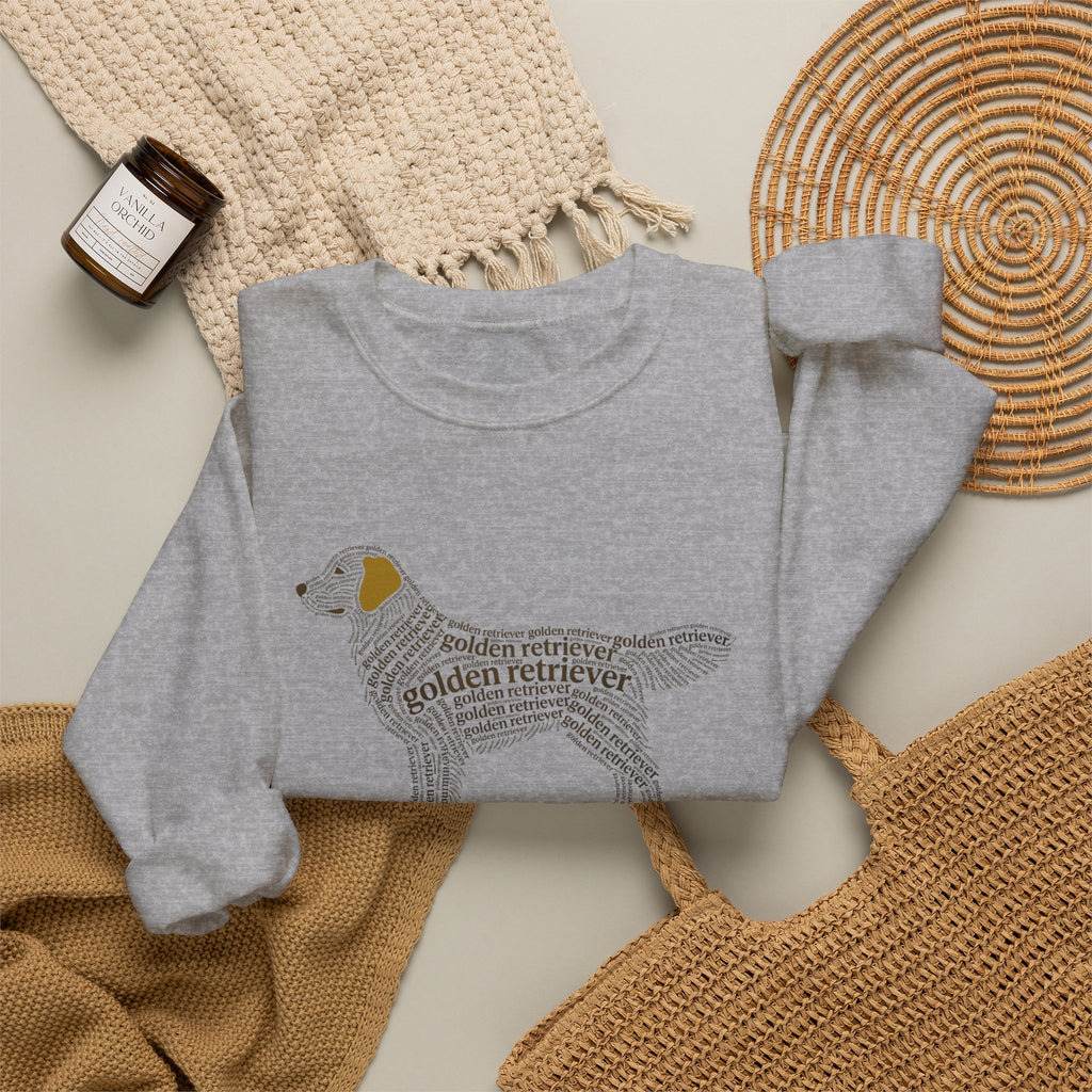 Golden Retriever Typographic Art Sweatshirt
