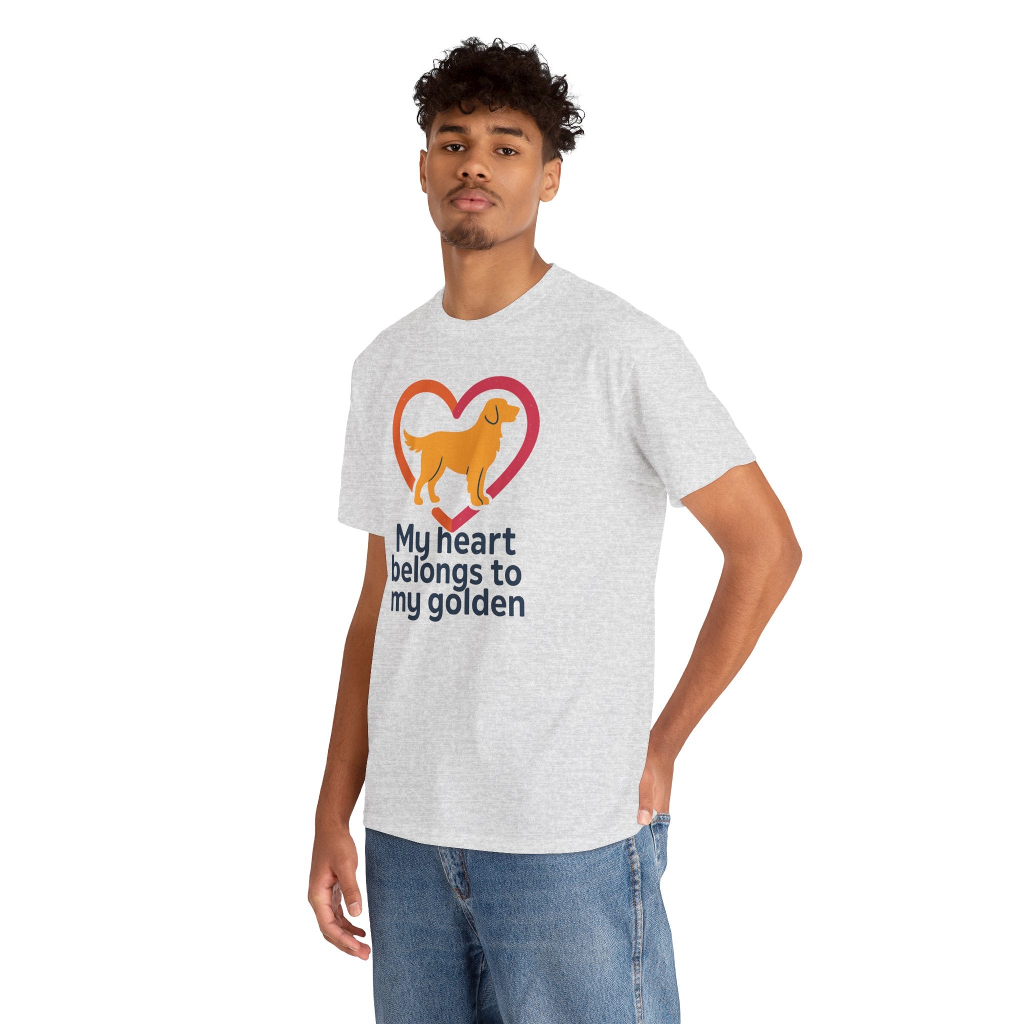 Golden Retriever "My heart belongs to my golden" t-shirt