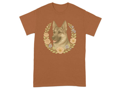 German Shepherd Floral Design T-Shirt product type