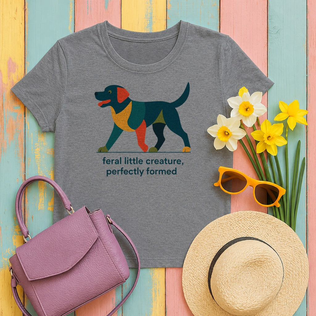 Labrador Retriever — Feral Creature Black Lab T-Shirt in Graphite Heather