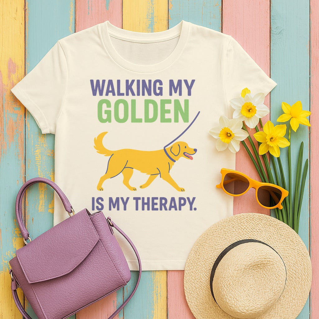 Walking My Golden T-Shirt in Natural