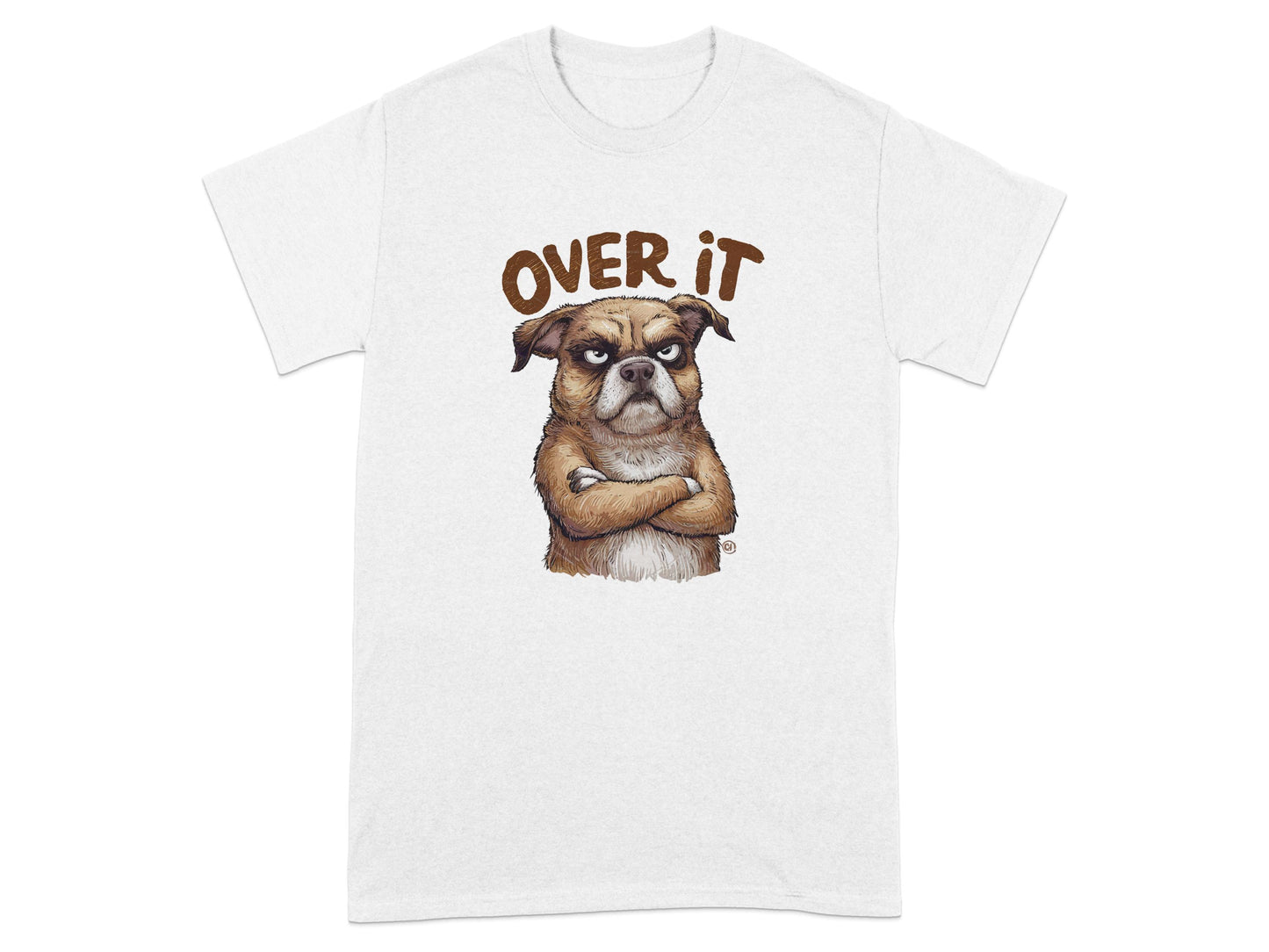 Over It Grumpy Dog Graphic Print T-Shirt product type