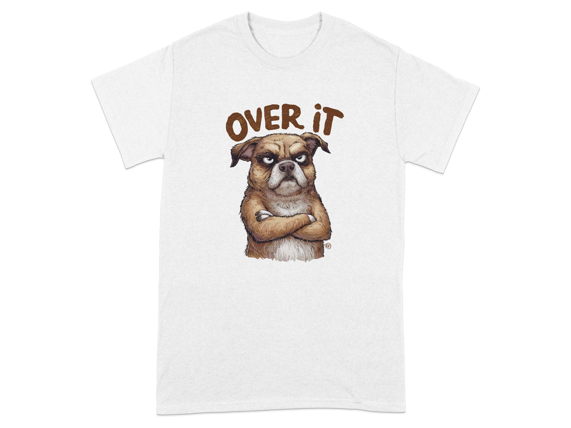 Over It Grumpy Dog Graphic Print T-Shirt product type