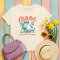 Chill Corgi Vibes Graphic T-Shirt in Natural
