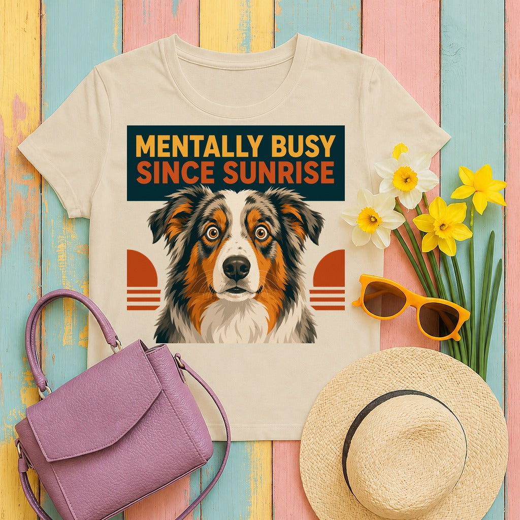 The Mentally Busy Aussie T-Shirt in Sand