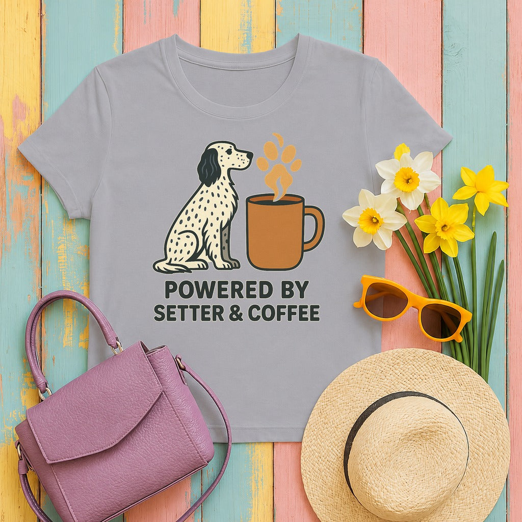 Powered by Setter & Coffee Tee in Athletic Heather