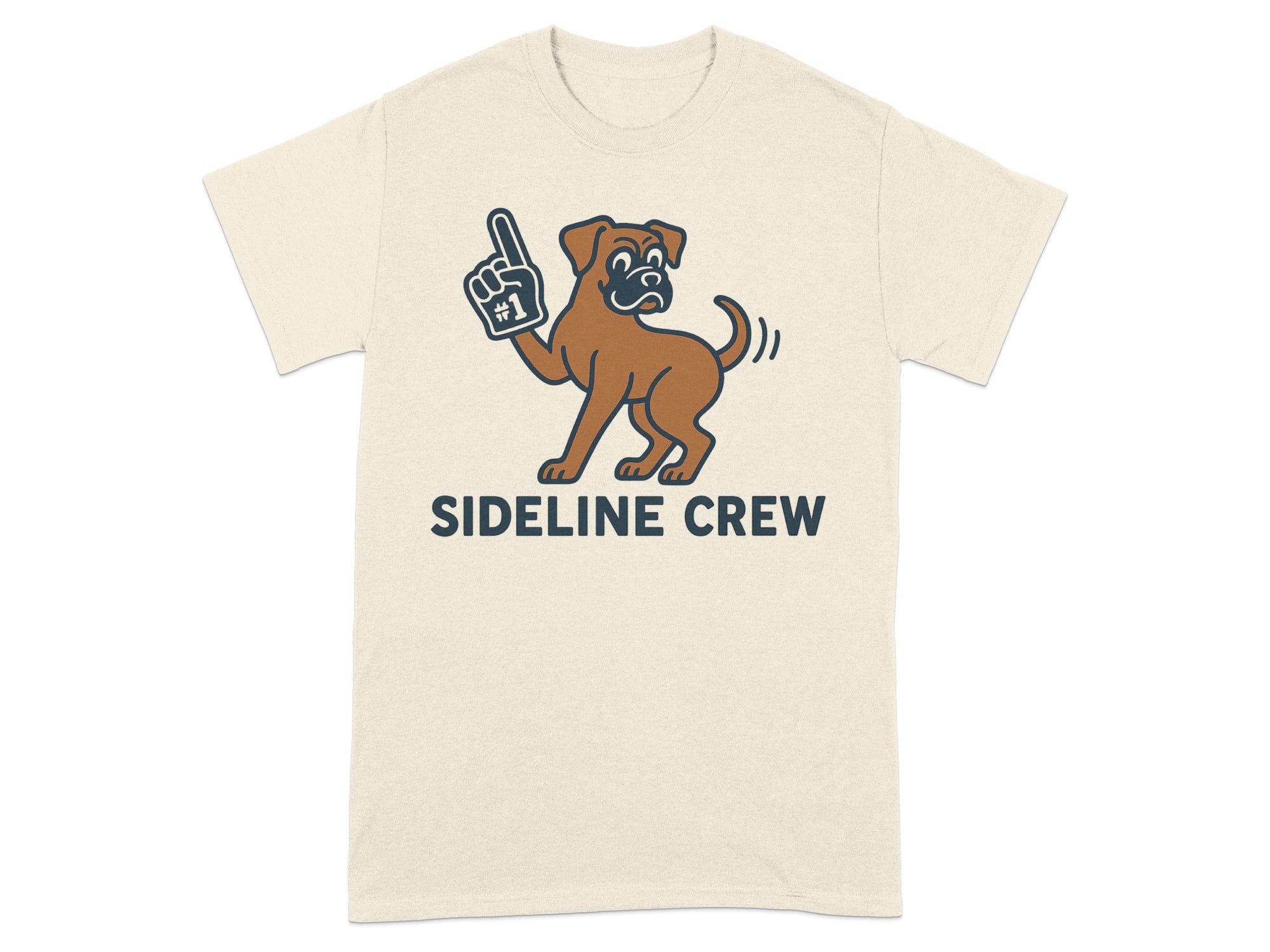 Sideline Crew Dog Graphic Tee Shirt Fun Apparel