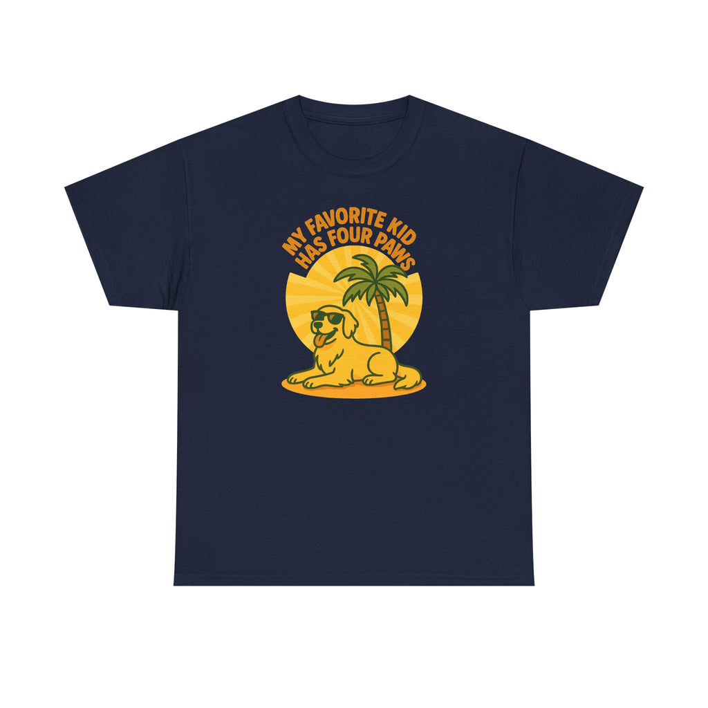 My Favorite Kid Has Four Paws With Golden Retriever T-Shirt