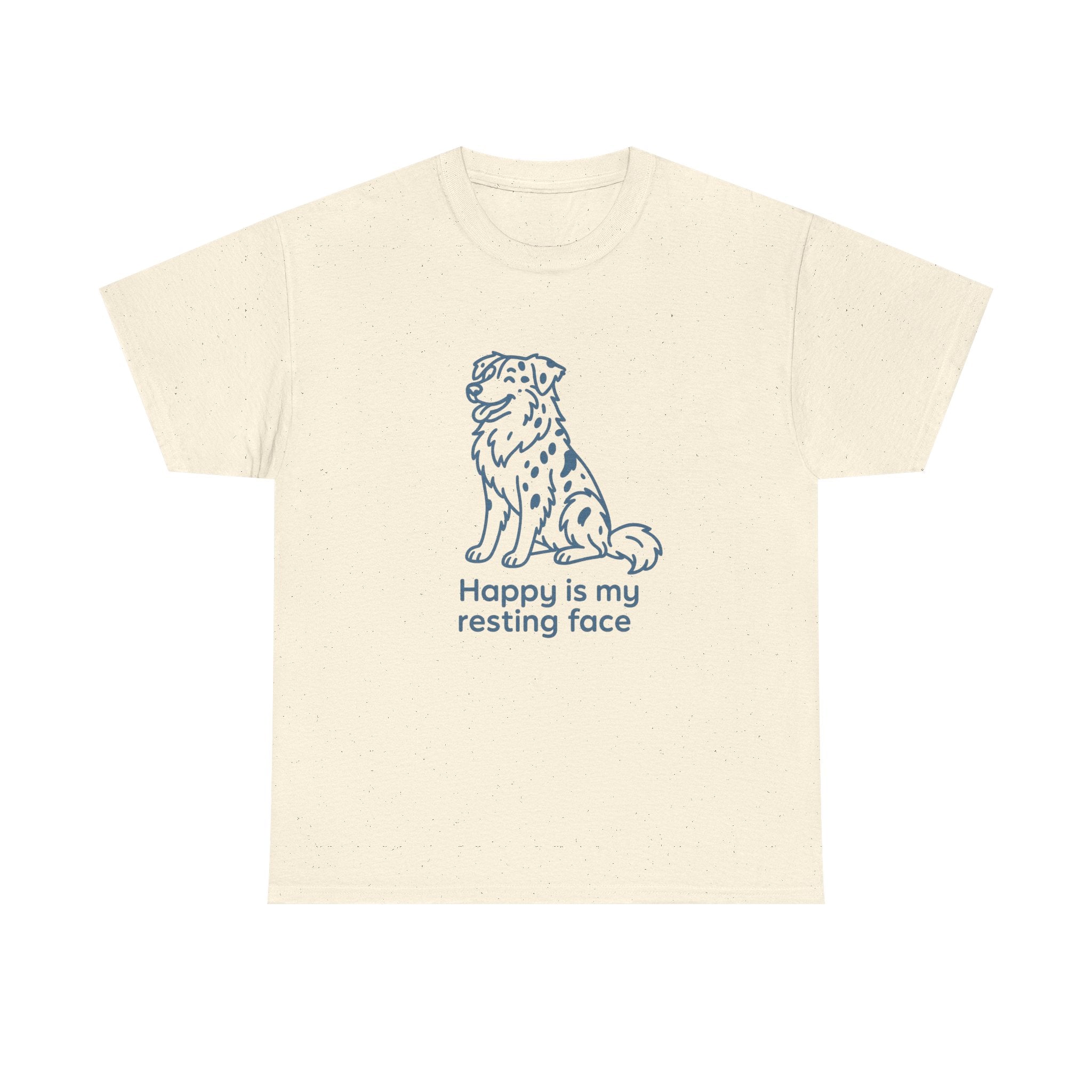 Happy Is My Resting Face - Funny Australian Shepherd Tee