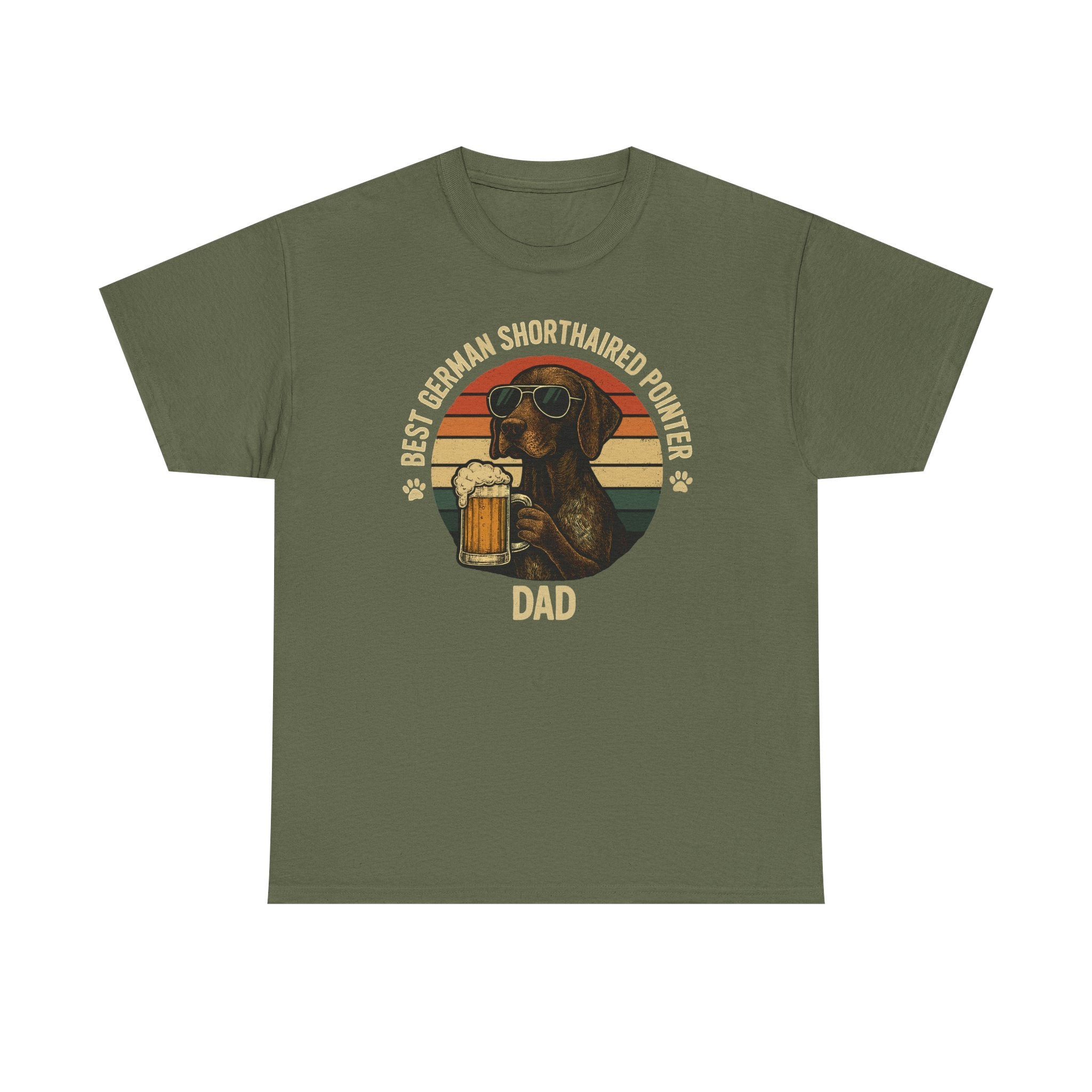 Best German Shorthaired Pointer Dad With Beer T-Shirt