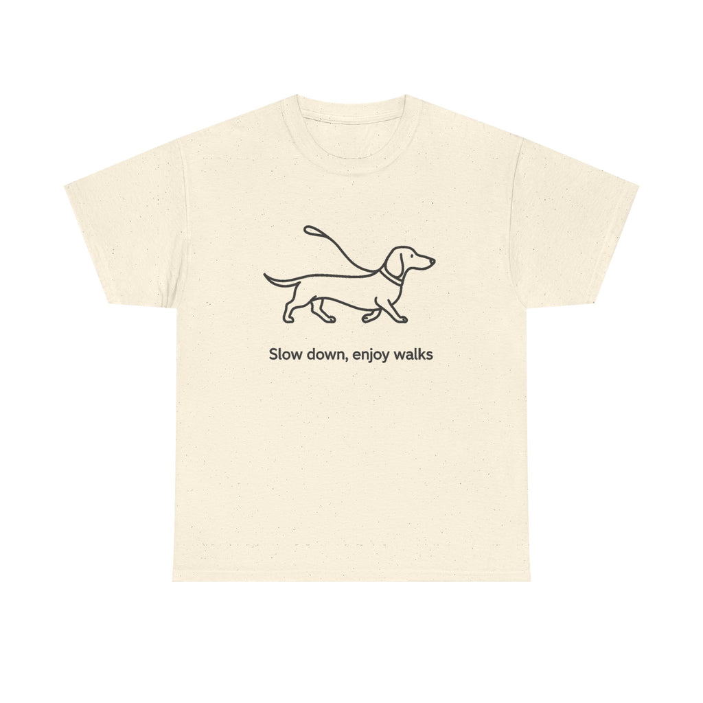 Dachshund Stroll Minimalist t-shirt, view 3