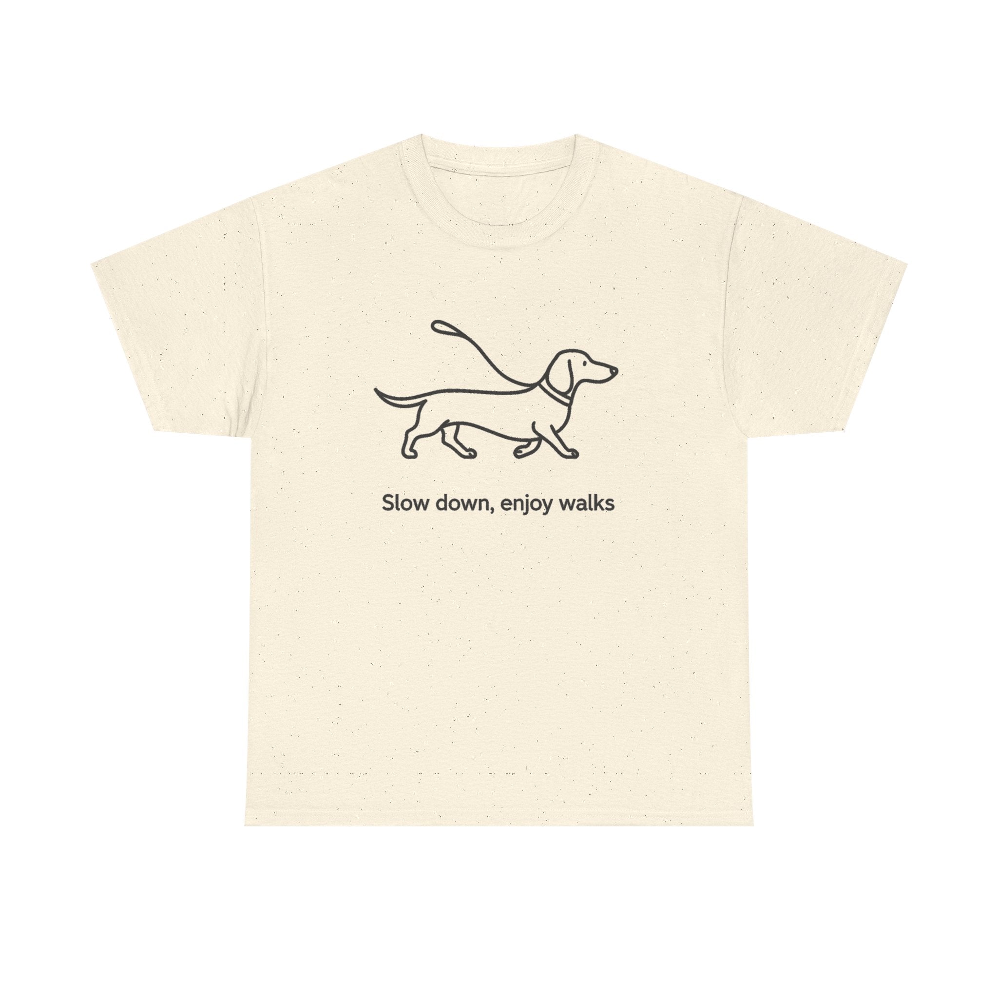 Dachshund Stroll Minimalist t-shirt, view 3