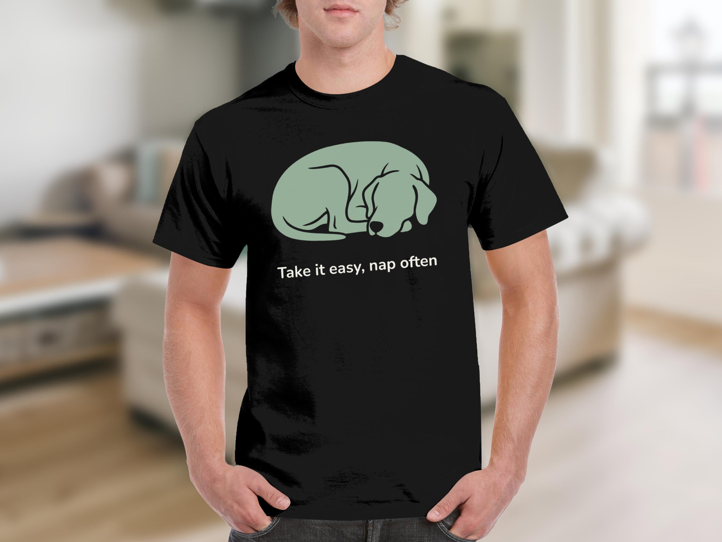 Take It Easy Nap Often Dog Design Shirt Product