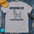Reporting Live Volume Non-Negotiable Beagle Ink Drawing T-Shirt in Athletic Heather