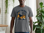 Grey t-shirt with a corgi illustration and text "TRUST THE NOSE".