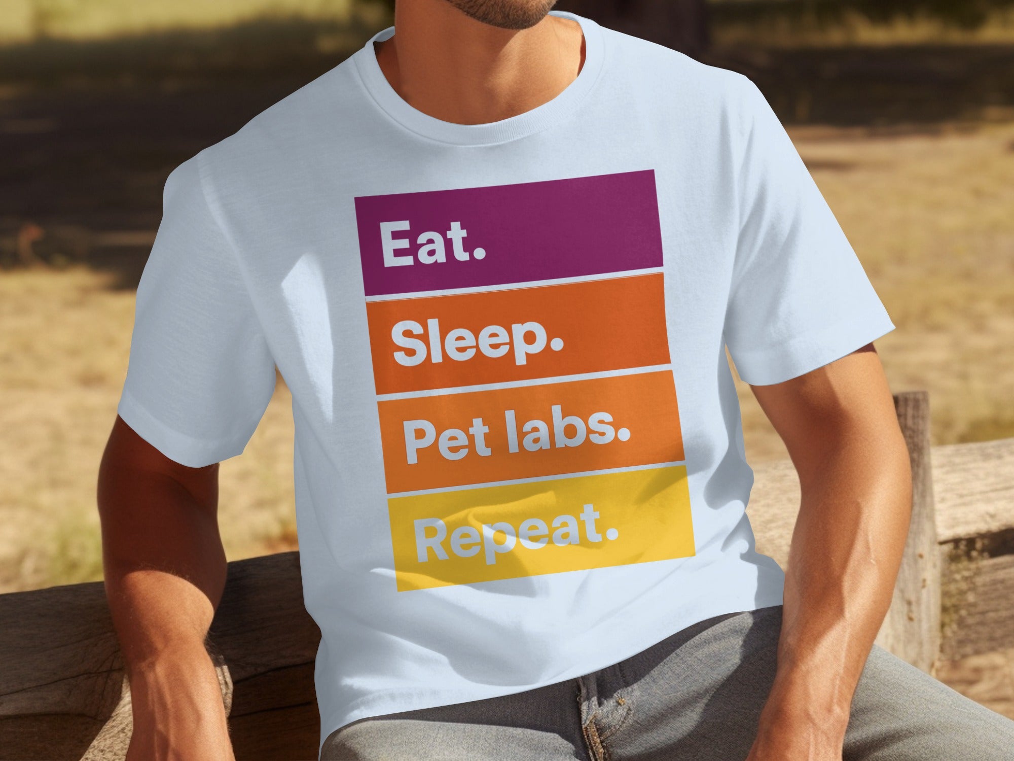 Eat Sleep Pet Labs Repeat Funny Dog Lover T-Shirt