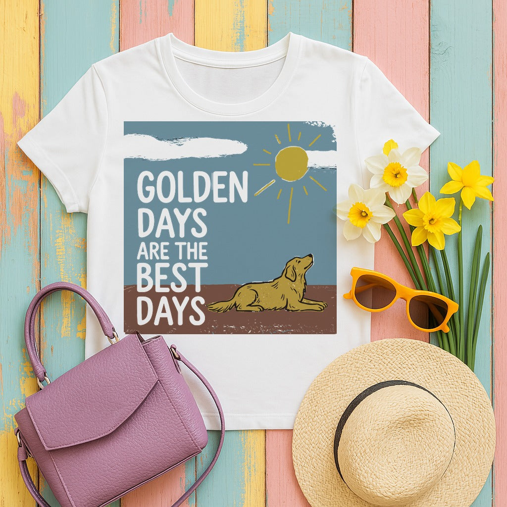 migbackfill golden-days-retriever-t-shirt tee flat lay hero v8