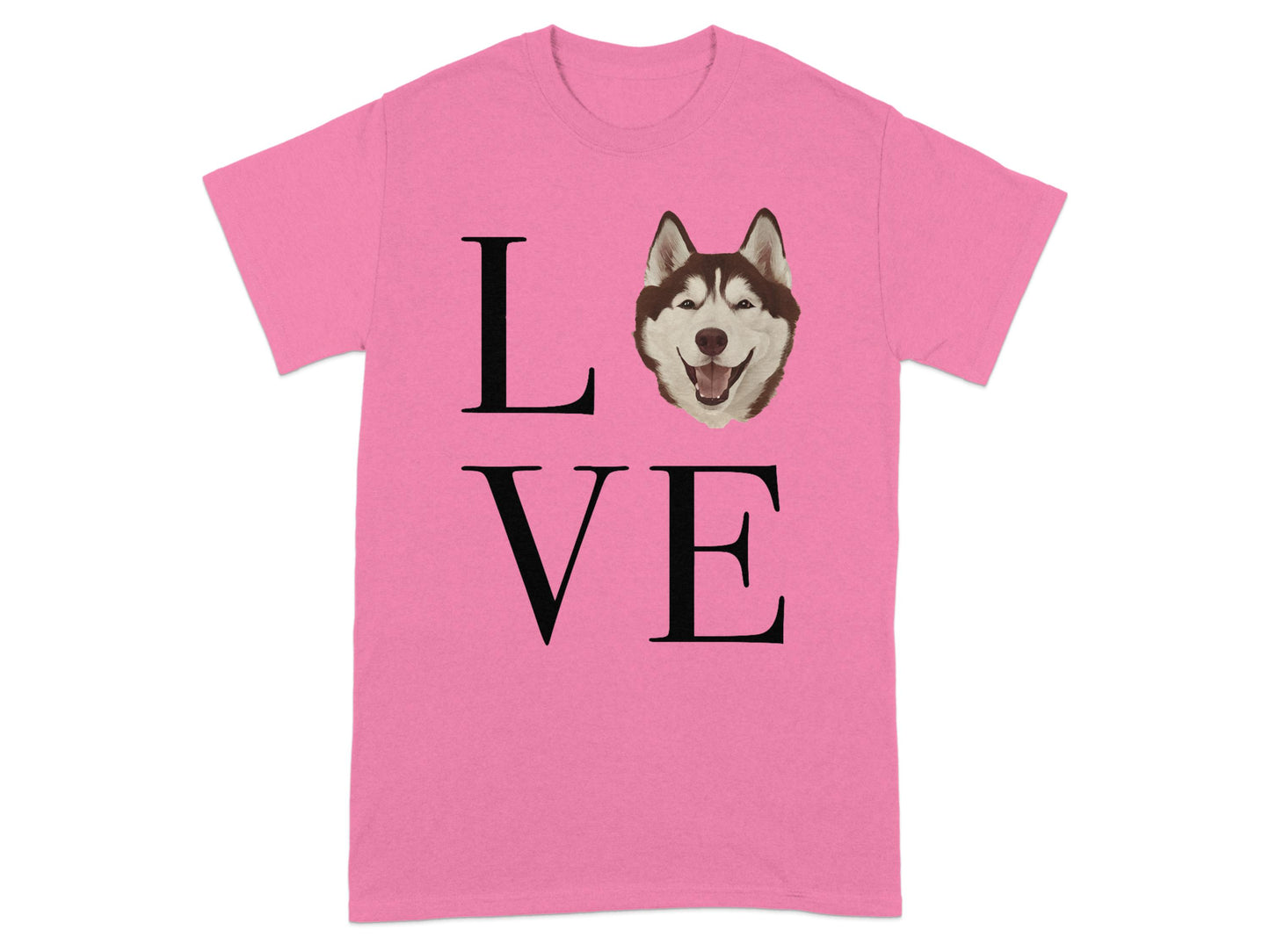 Love Husky Dog Graphic Pink T-shirt product type
