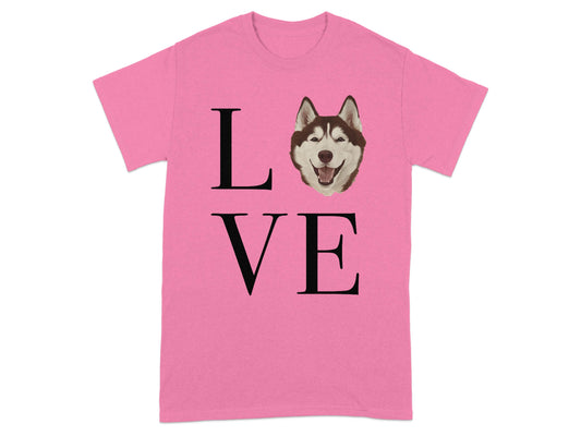 Love Husky Dog Graphic Pink T-shirt product type