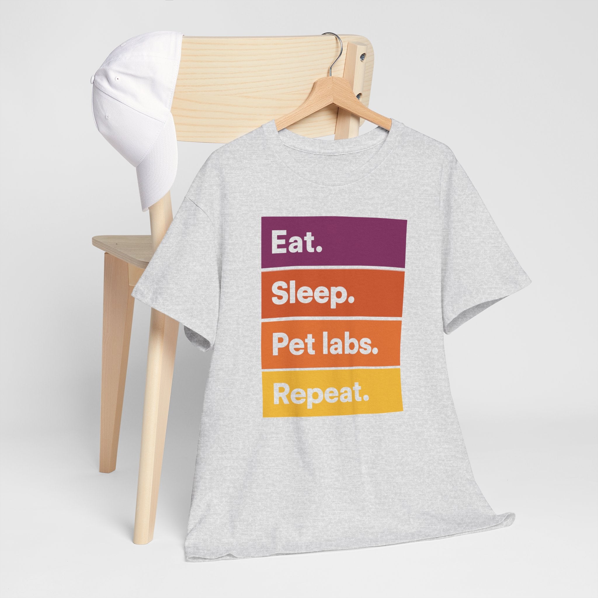 Eat Sleep Pet Labs Repeat Colorblock Text