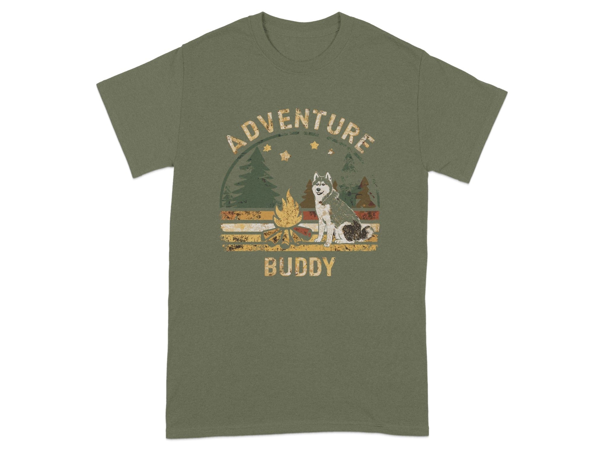 Adventure Buddy Dog Camping Graphic T-shirt product type