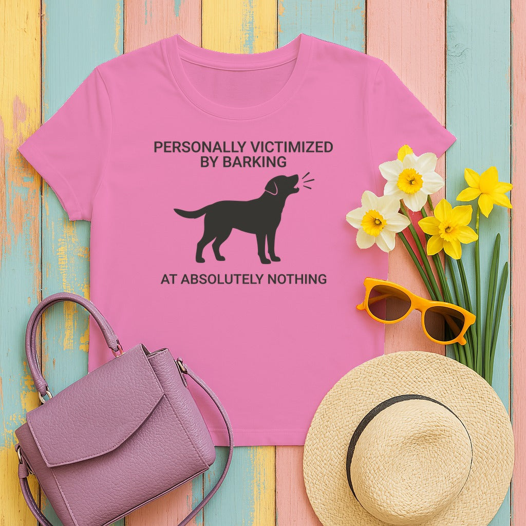 Victimized By Barking Dog T-Shirt in Azalea