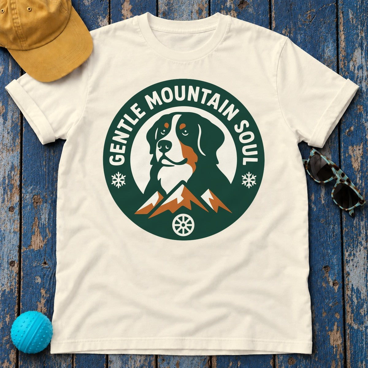 Gentle Mountain Soul Bernese T-Shirt in Natural