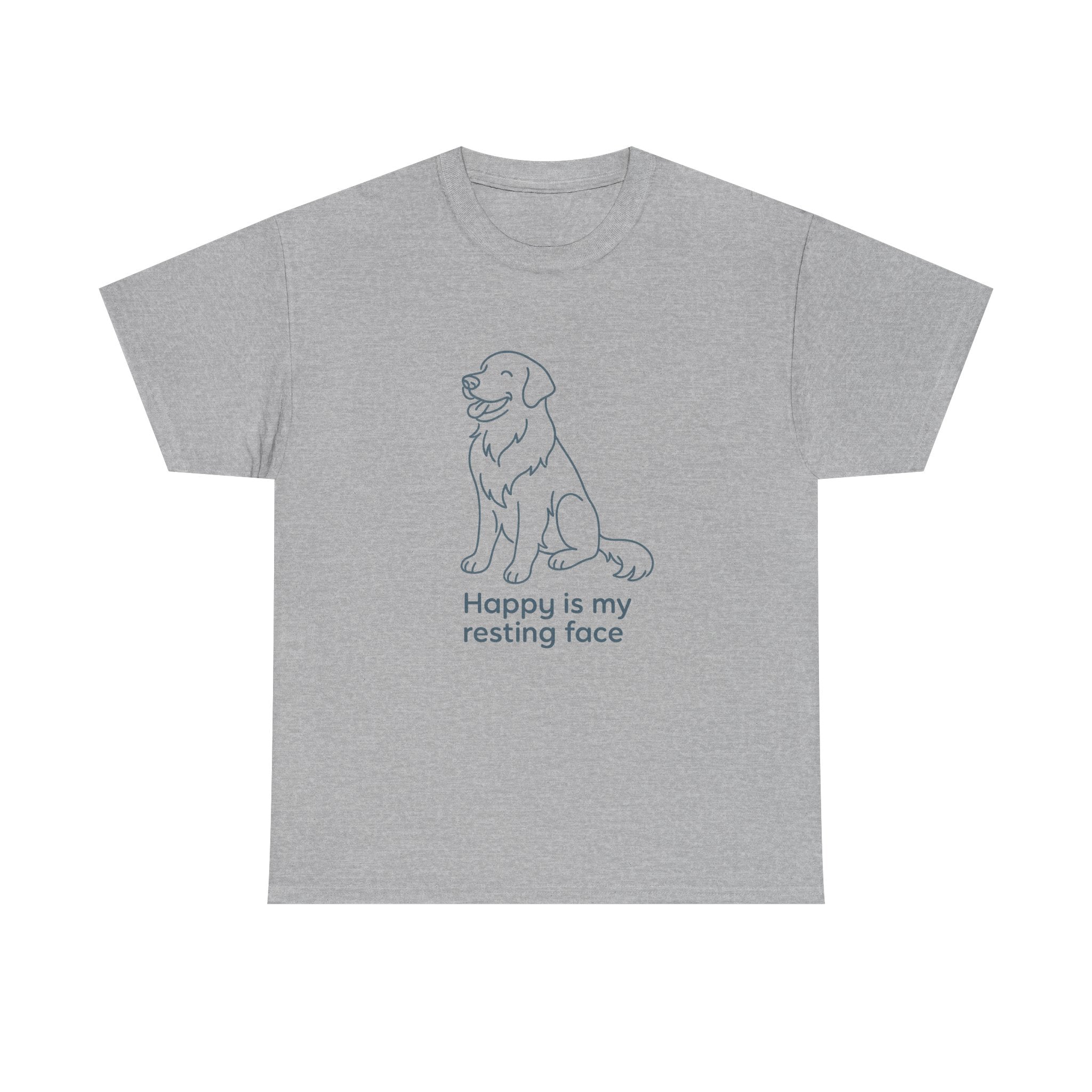 Happy Is My Resting Face - Funny Golden Retriever Tee