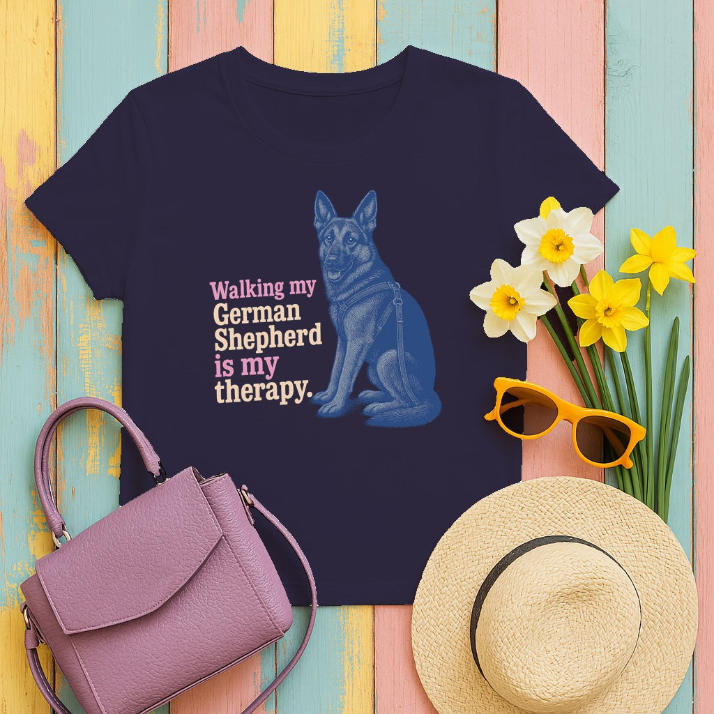 German Shepherd Zen Walker T-shirt in Blackberry