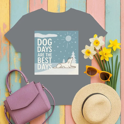 Dog Days Are The Best Days Winter T-Shirt Graphite Heather T-shirt