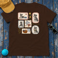 Schnauzer Serenade Art T-Shirt in Dark Chocolate