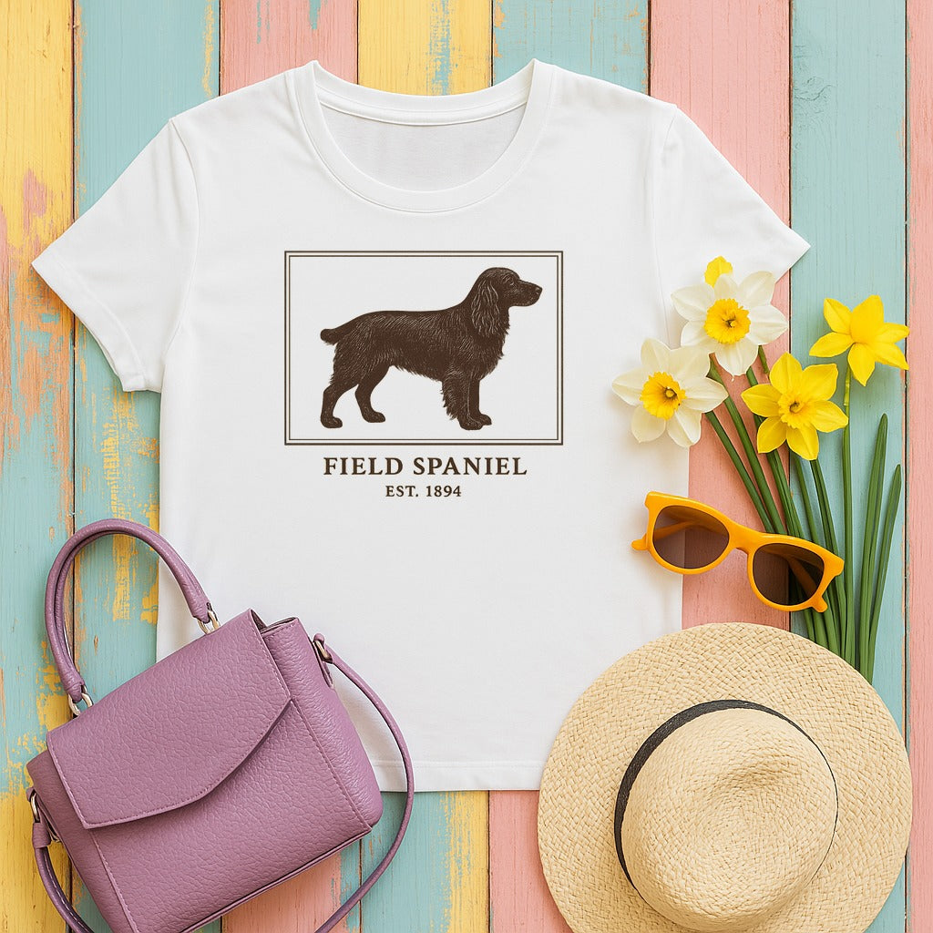 Field Spaniel Est. 1894 Field Guide Tee in White