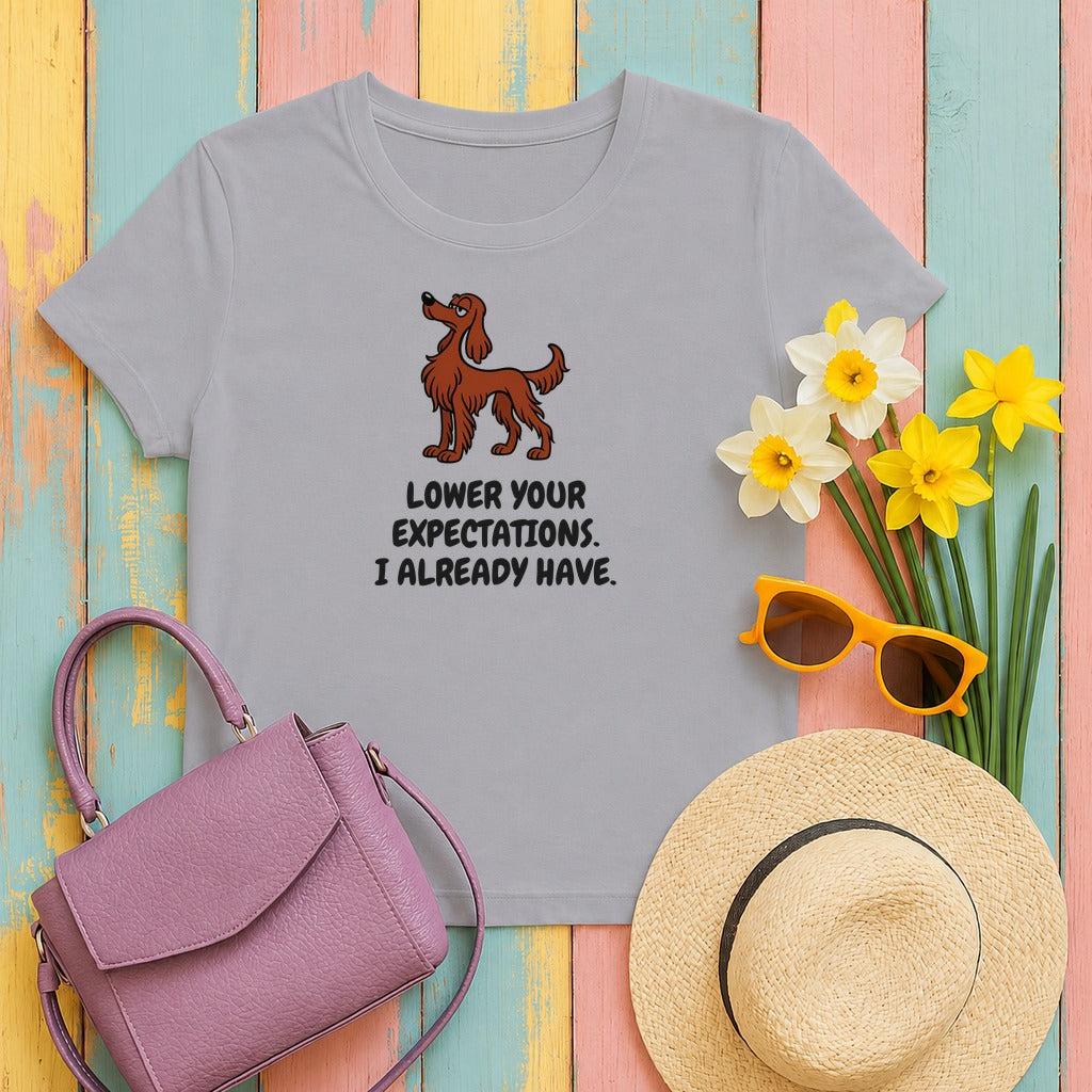 Irish Setter Lower Your Expectations Tee in Athletic Heather