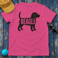 Sleek Beagle Silhouette T-Shirt in Heliconia