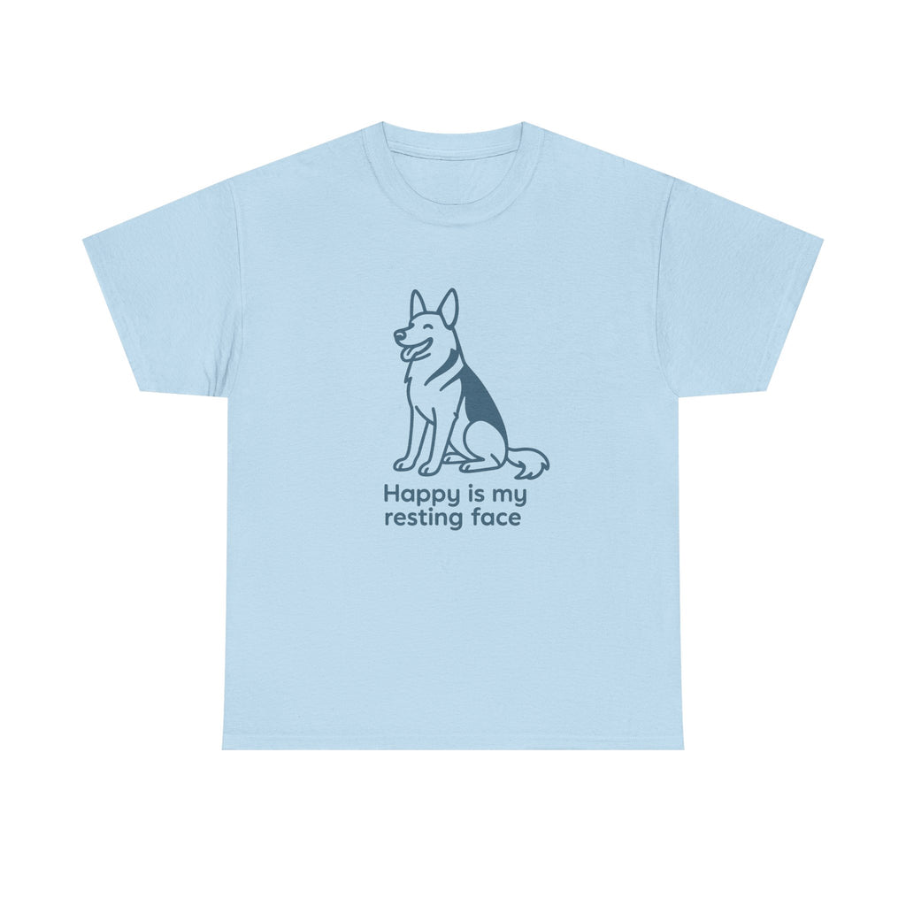 Happy Is My Resting Face - Funny German Shepherd Tee