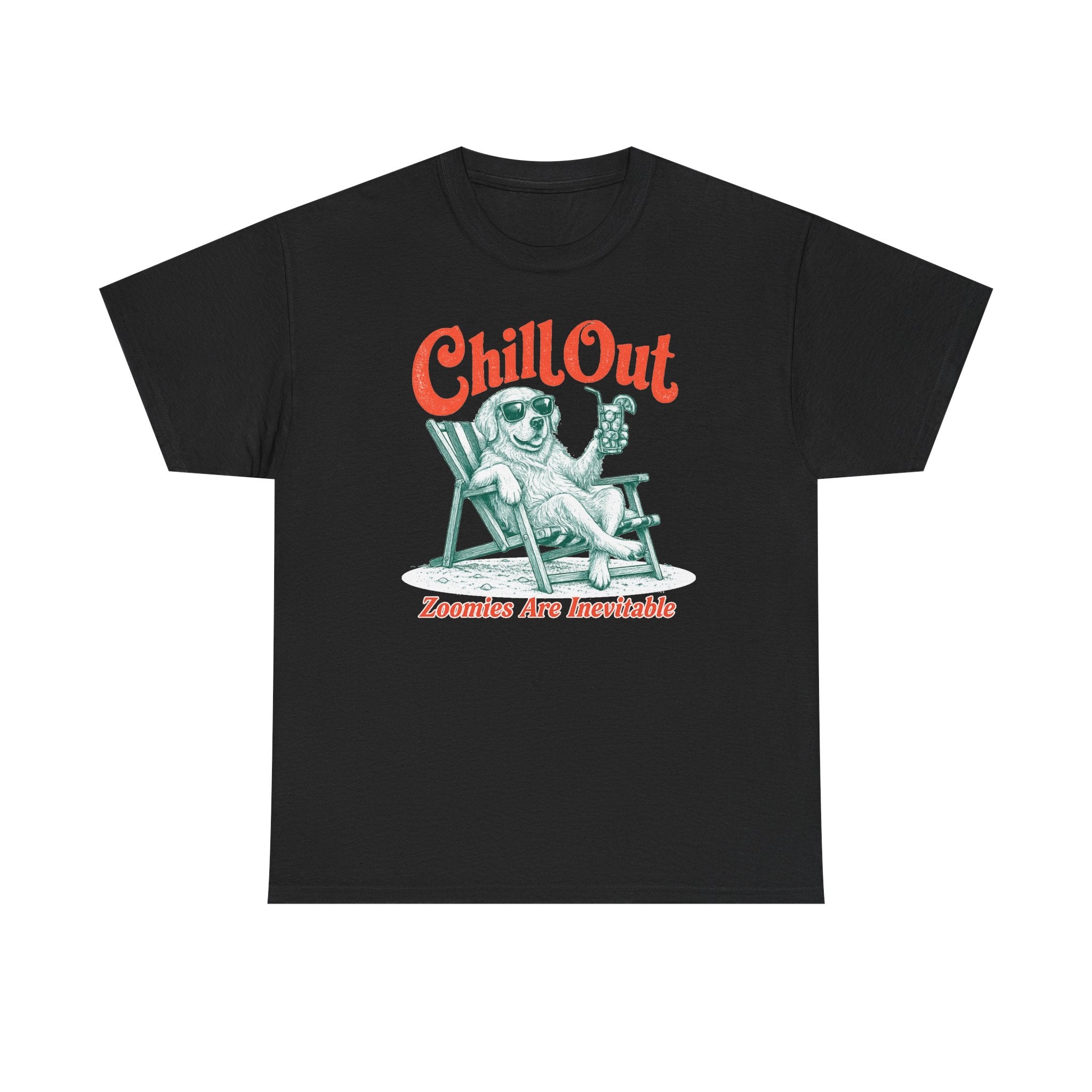 Chill Out Golden Retriever Humor T-shirt