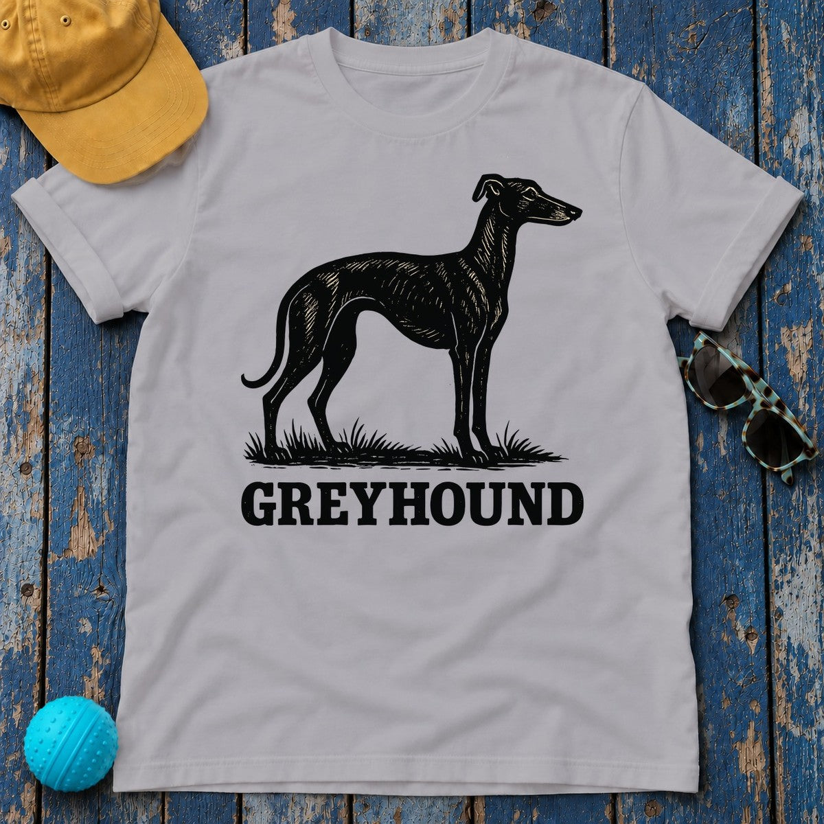 Greyhound Silhouette Tee in Athletic Heather