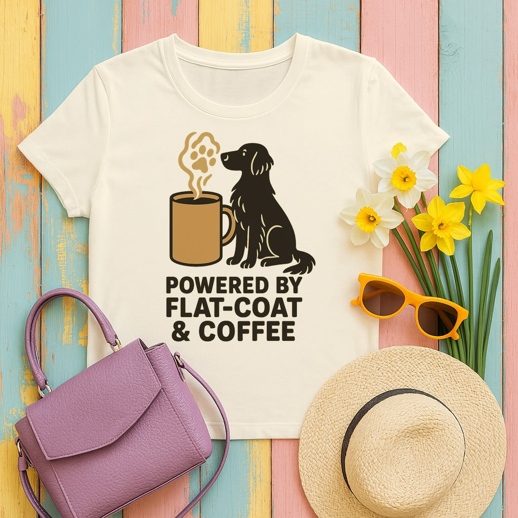 Powered by Flat-Coat & Coffee Tee in Natural