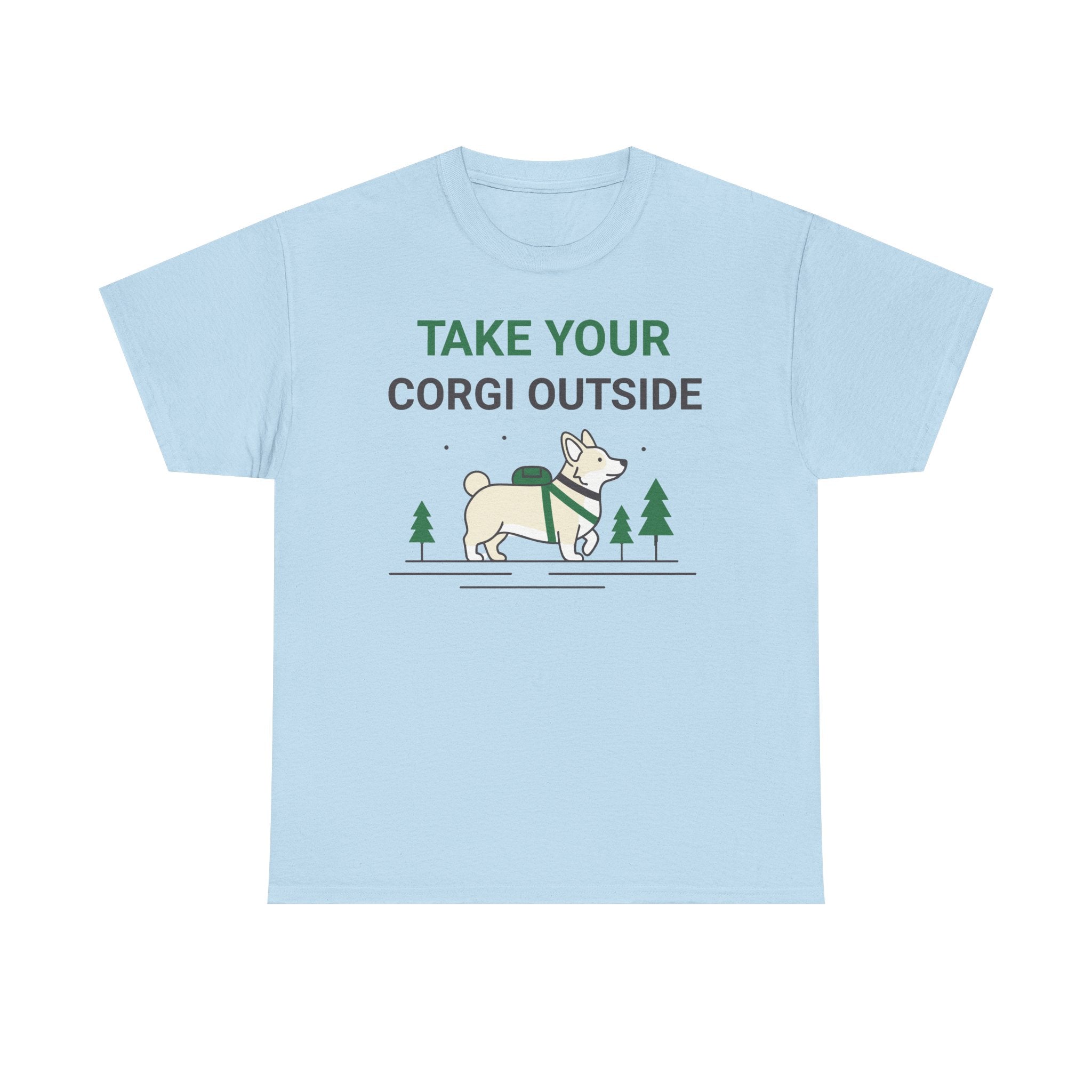 Take Your Corgi Outside Outdoors Adventure Cartoon T-Shirt