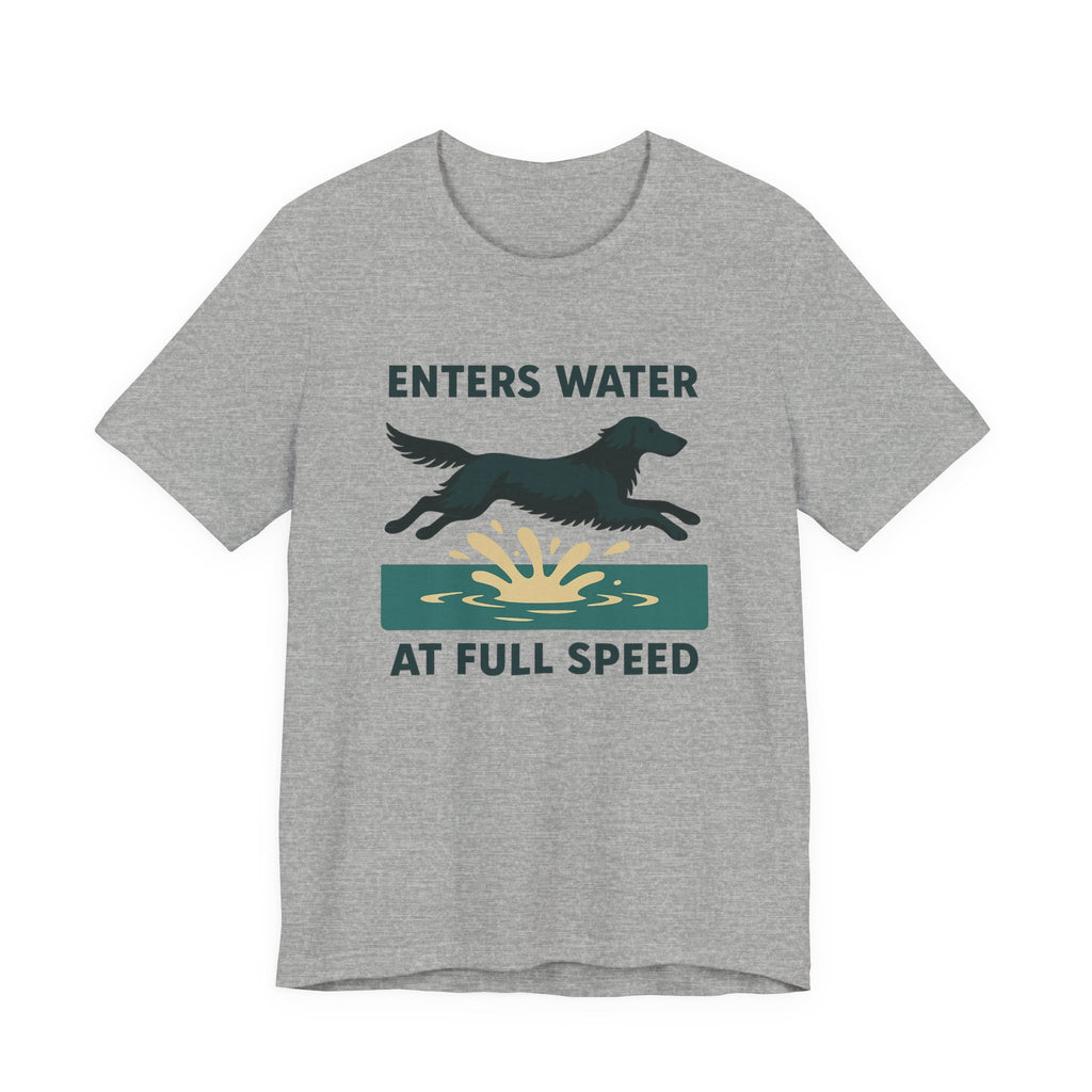 Flat-Coat Enters Water at Full Speed Tee