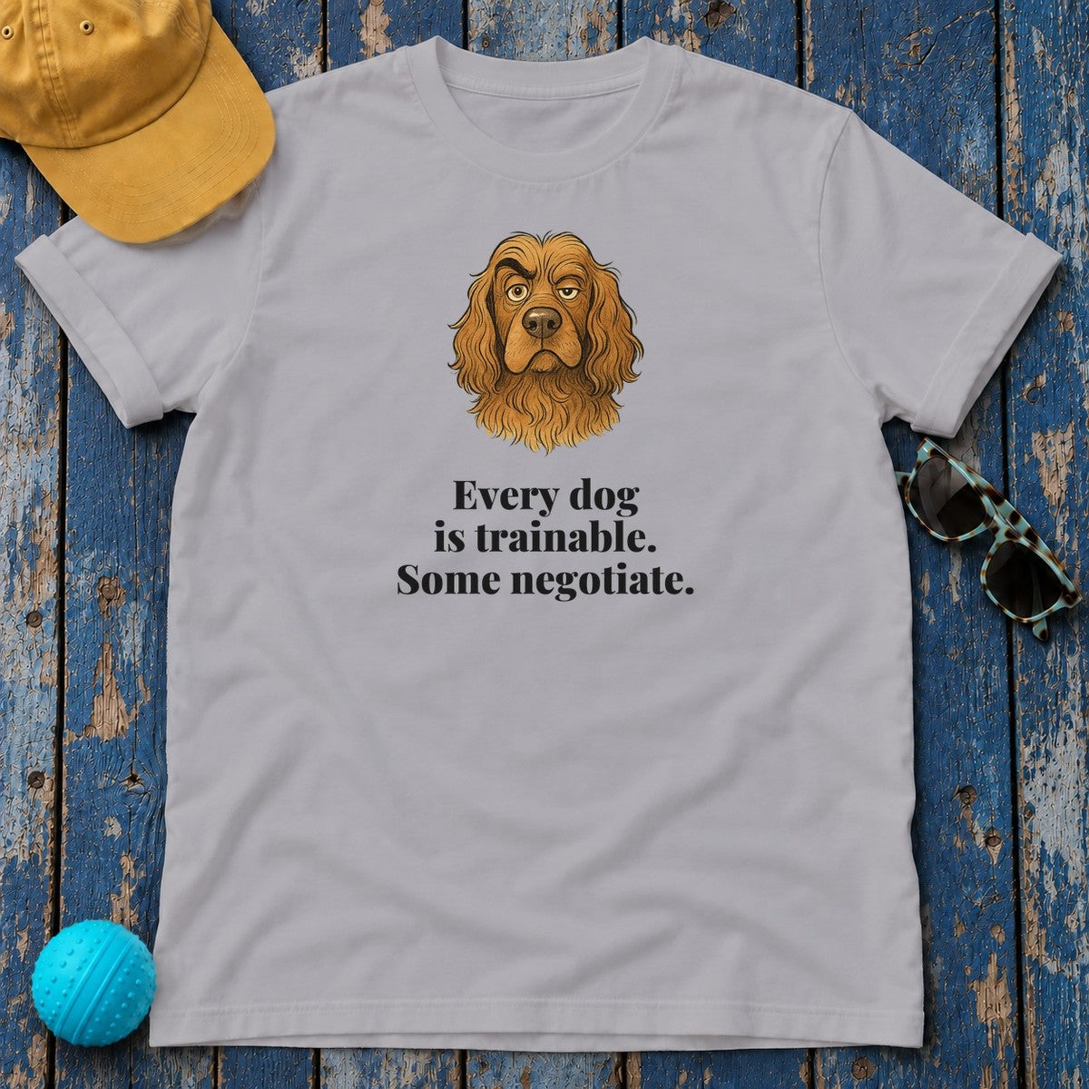 Sussex Spaniel Some Negotiate Tee in Athletic Heather