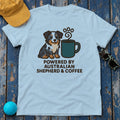 Powered By Aussie & Coffee T-Shirt in Light Blue